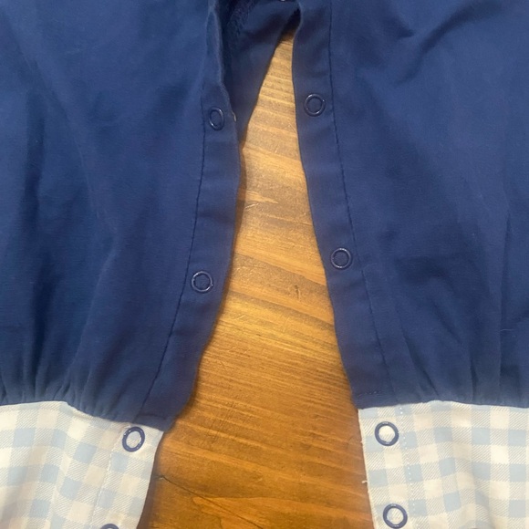 Boys set of 3 romper sets Plaid and Navy Kids Set - Picture 10 of 16